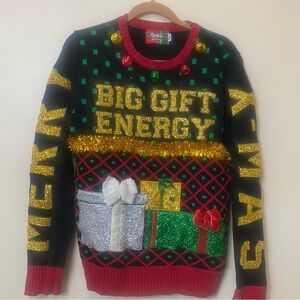 Spencer’s Big Gift Energy Ugly Christmas Sweater. Lights and Sounds. Med. NWOT.